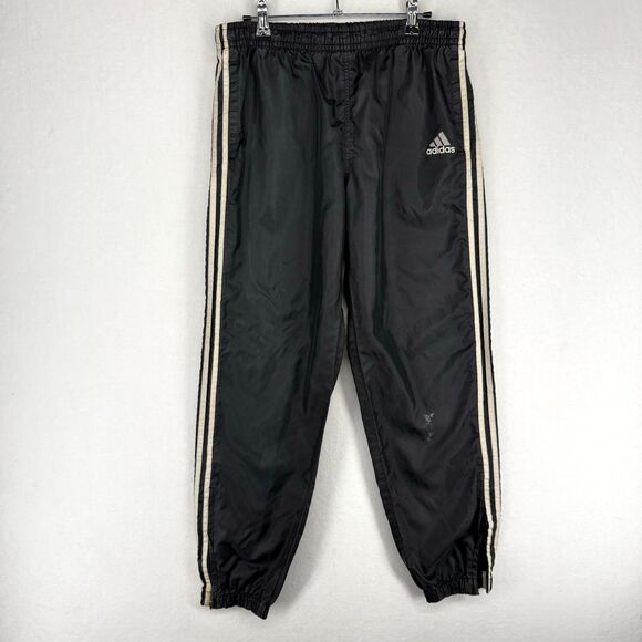 Adidas Black & White Striped Track Pant Mens‎ Size XL - Picture 1 of 11